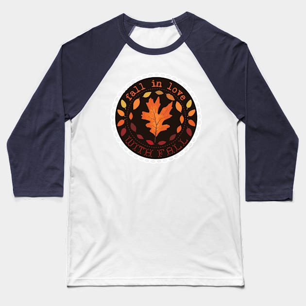 Lovely fallen leaves seal [crunchy] Baseball T-Shirt by deadbeatprince typography